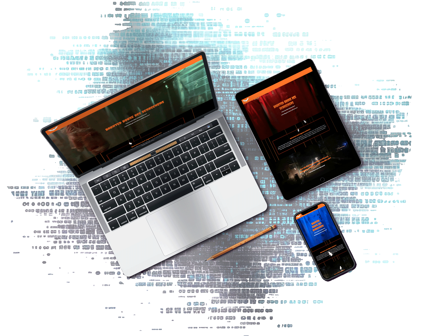 Mockup: schnelle HTML/CSS/JavaScript-Website für das Halloween-Event im Kobelt Zoo