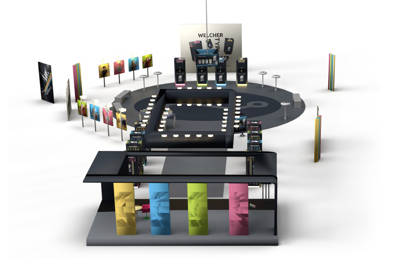 3D-Visualisierung des B2B-Bereichs von oben