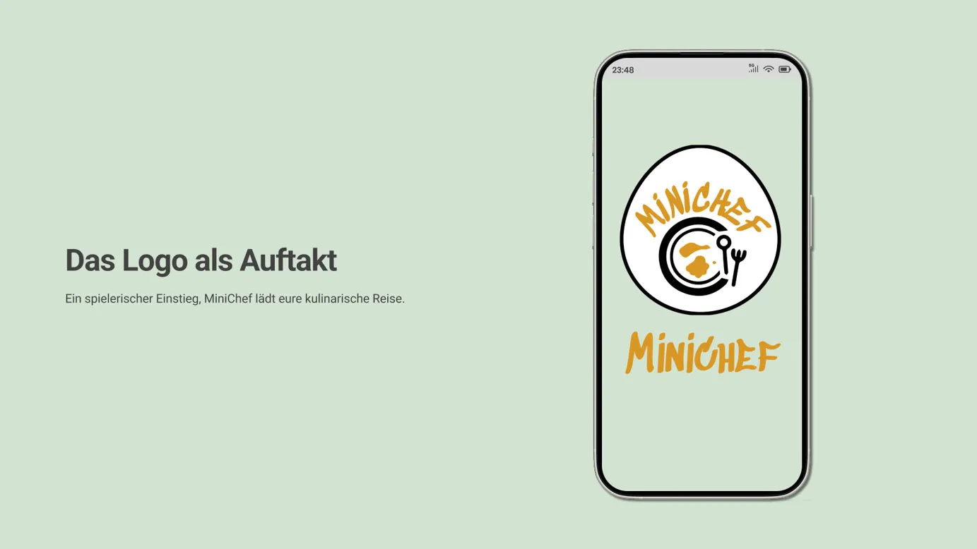 Presentation von kochen mit Kindern App Seite 1
